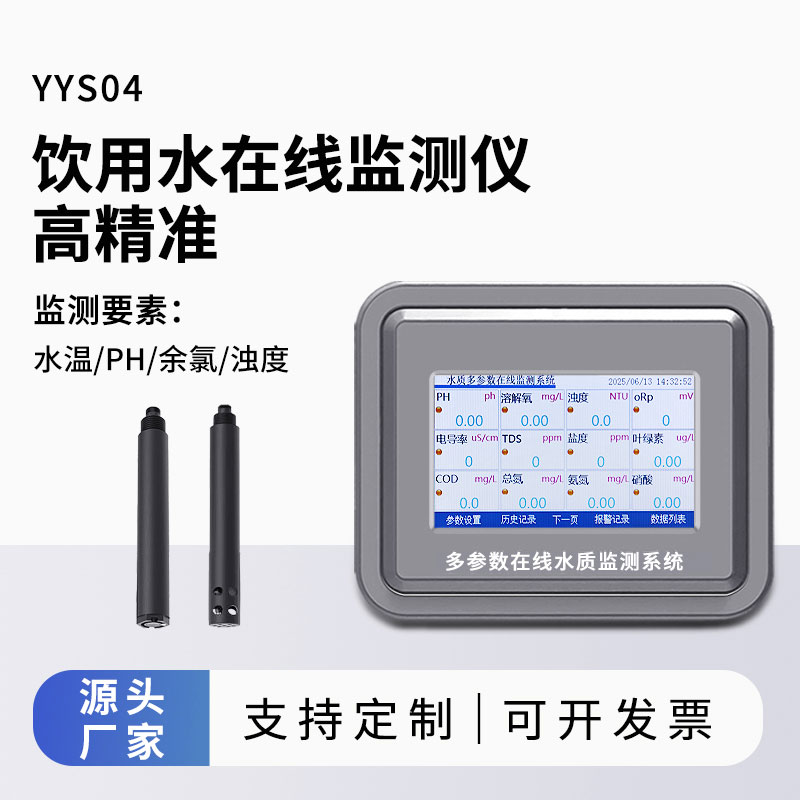 飲用水水質(zhì)監(jiān)測參數(shù)(水溫、ph、余氯、濁度)